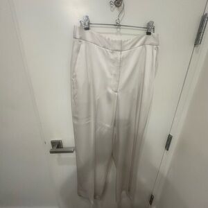Aritzia Wilfred White Silk Trousers Sz 10